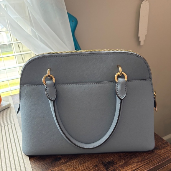 Blue Michael Kors Jet Set Travel Medium Saffiano Leather Dome Satchel Crossbody - Picture 3 of 10